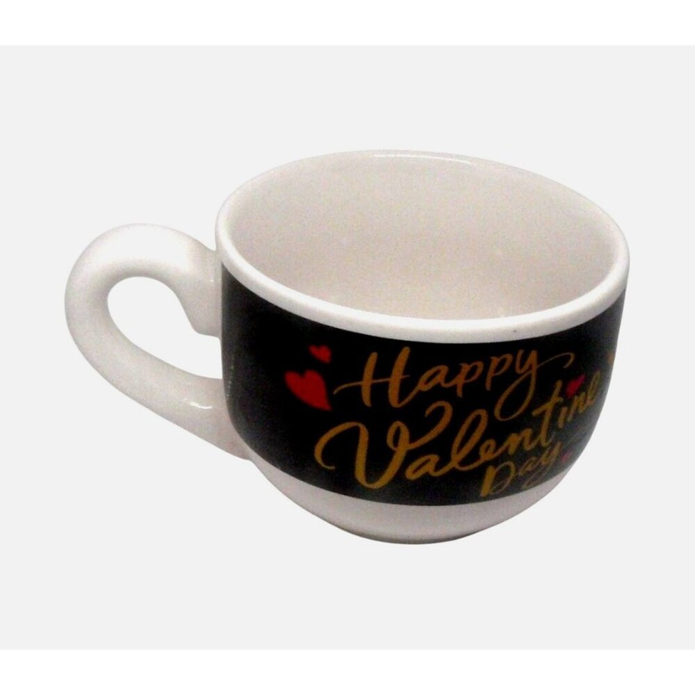 "Happy Valentines Day" Ceramic Mug Dishwasher & Microwave Safe Heart Design 8 oz